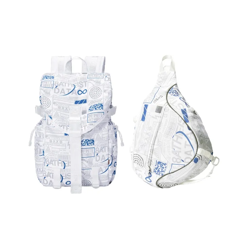 8atheist Polyester Backpack Portable Backpack Tubas Unisex Starry White-16