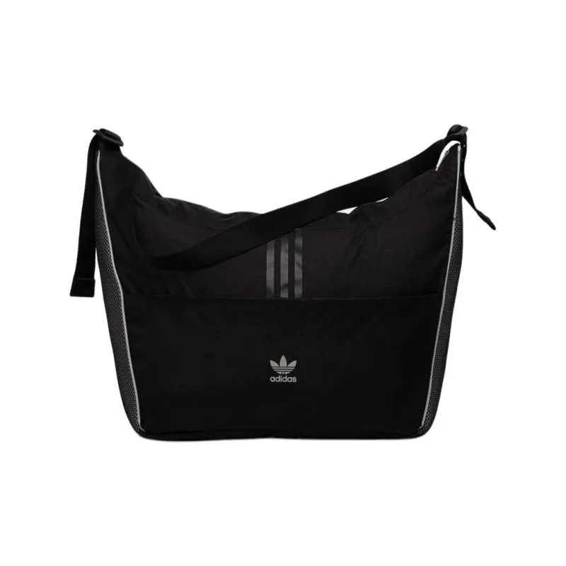 Adidas Originals Recycled Polyester Shoulder Bag Regular Unisex Black & Deep Silver Gray-3