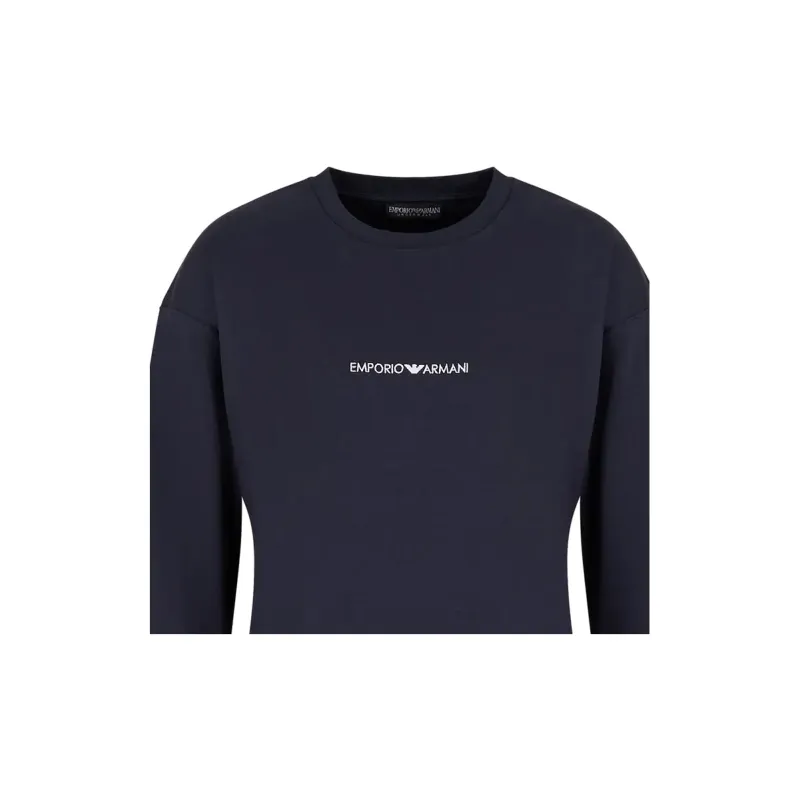 EMPORIO ARMANI Interlock Jersey Sweatshirt And Trouser Pyjamas With Logo-1