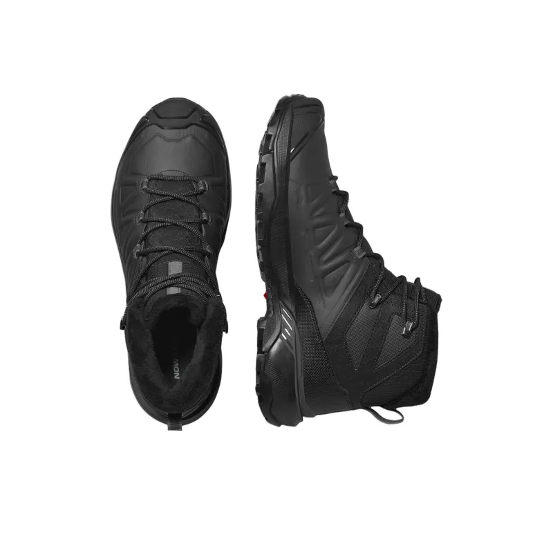 SALOMON Shock absorbing And Waterproof High Top Outdoor Shoes Men's Black-4