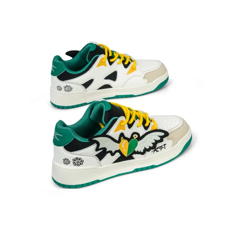 KFT Heart Wings Anti-Slip And Wear-Resistant Height Increasing Low-Top Skateboard Shoes Unisex-8