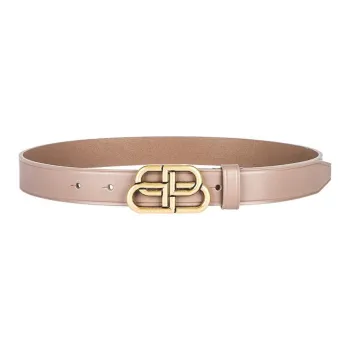 Balenciaga Calfskin Leather Belts Women's Brown 2.5cm