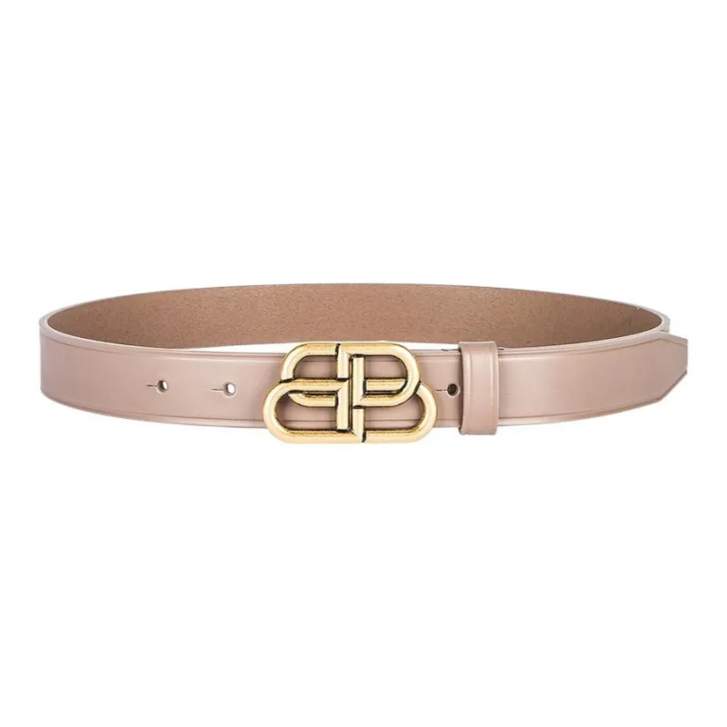 Balenciaga Calfskin Leather Belts Women's Brown 2.5cm-0