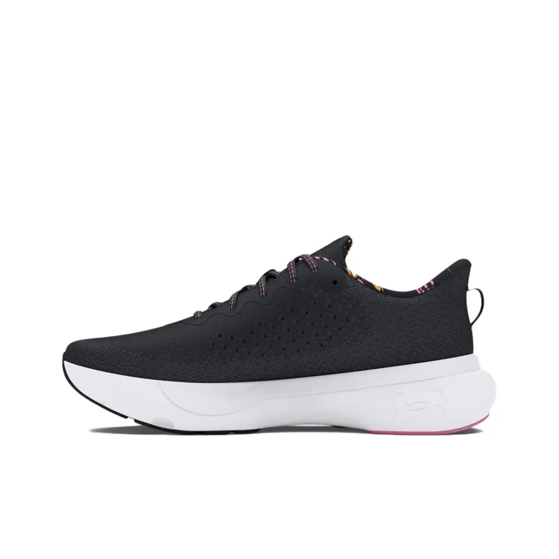 Under Armour Cushioning Breathable Low Top Running Shoes Women's Black Purple-1