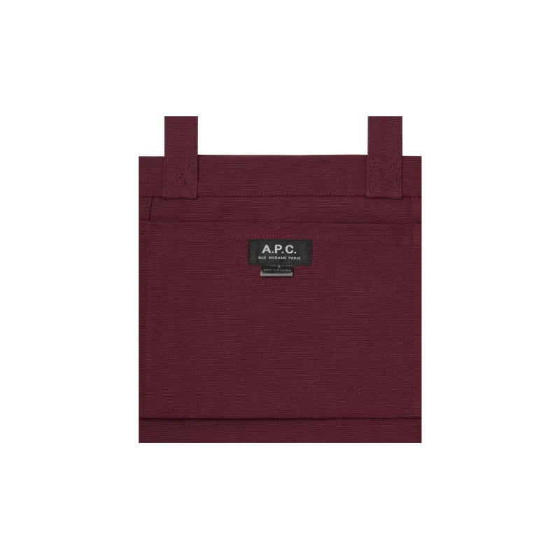 A.P.C Cotton And Canvas Tote Bag, Shopping Bag, Handbag, Shoulder Bag Unisex Burgundy-2
