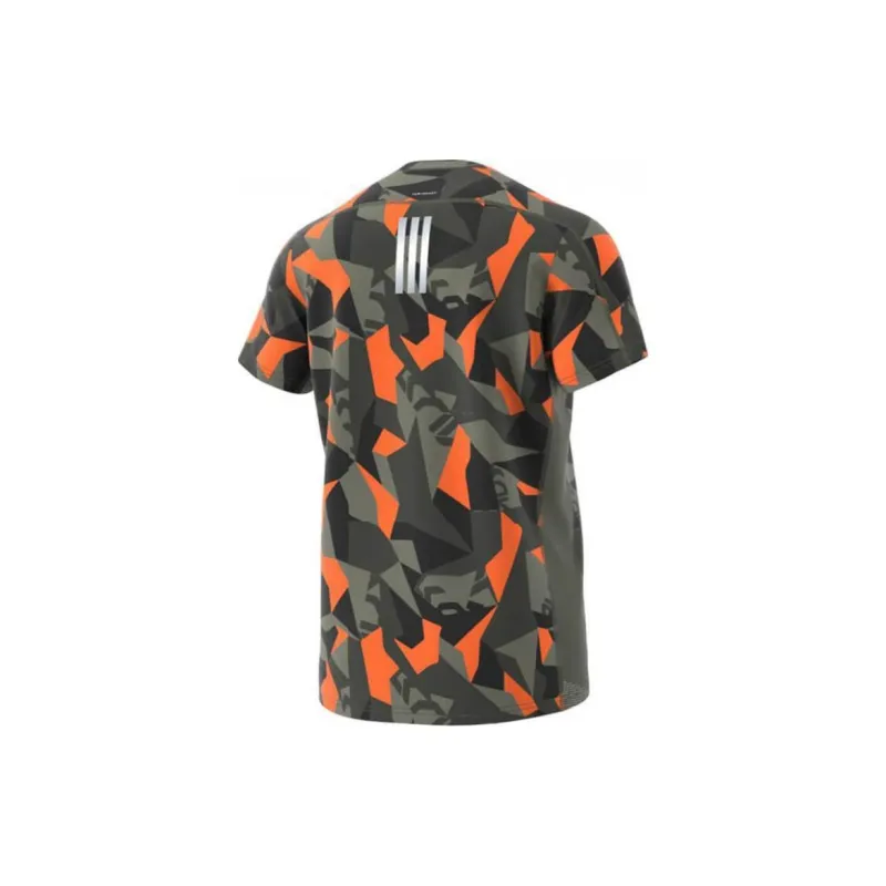 Adidas OWN THE RUN TEE T-Shirt Men's Green/Orange-1