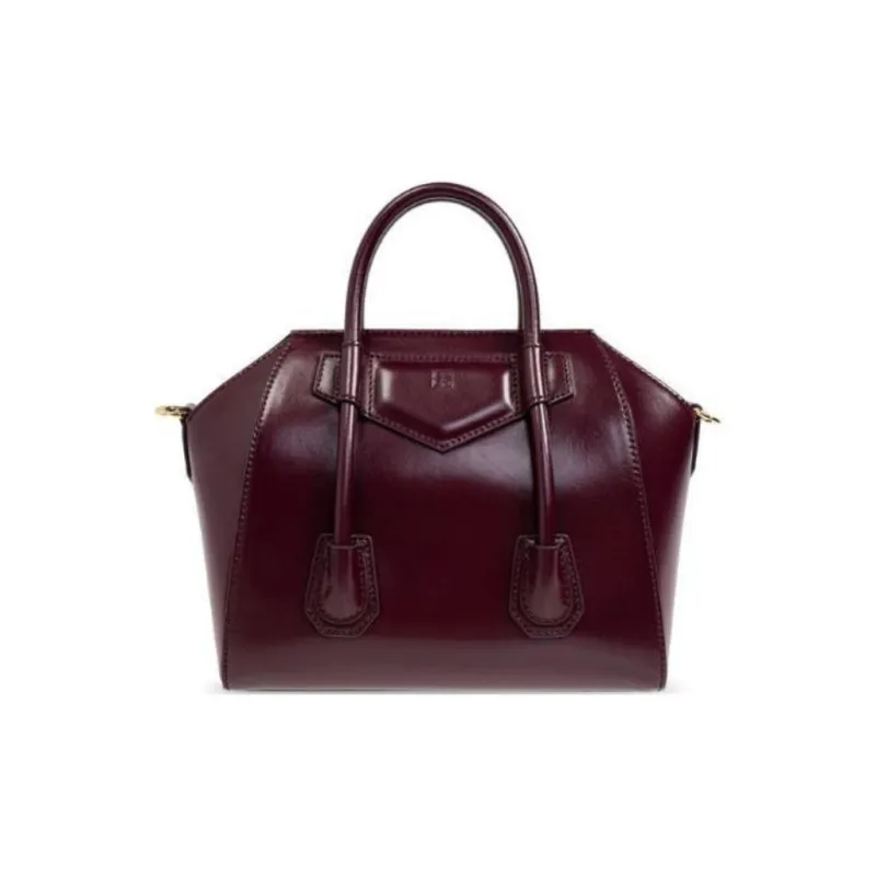 GIVENCHY Antigona Lock Calfskin Shoulder Bag Crossbody Bag Handbag Mini Women's Red-2