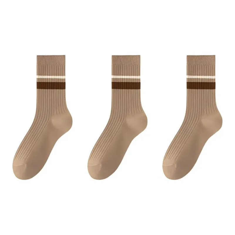 MIIOW Mid Calf Socks Women's 3 Pack-2