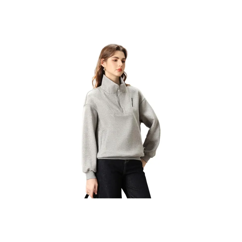 FENHONGMALI Sweatshirt Women's Dark Gray-0