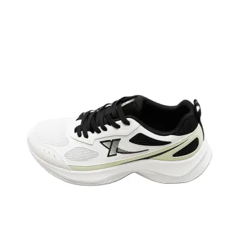 XTEP Cushioning Anti-Slip And Wear-Resistant Low-Top Running Shoes Men's White Black Green