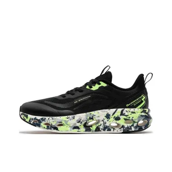 361° Type Breathable And Wear resistant Low Top Casual Running Shoes Men's Black Green