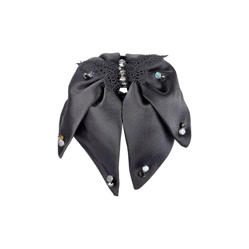 Cercoo Polyester Artificial Crystal Hair Clips Women's Black