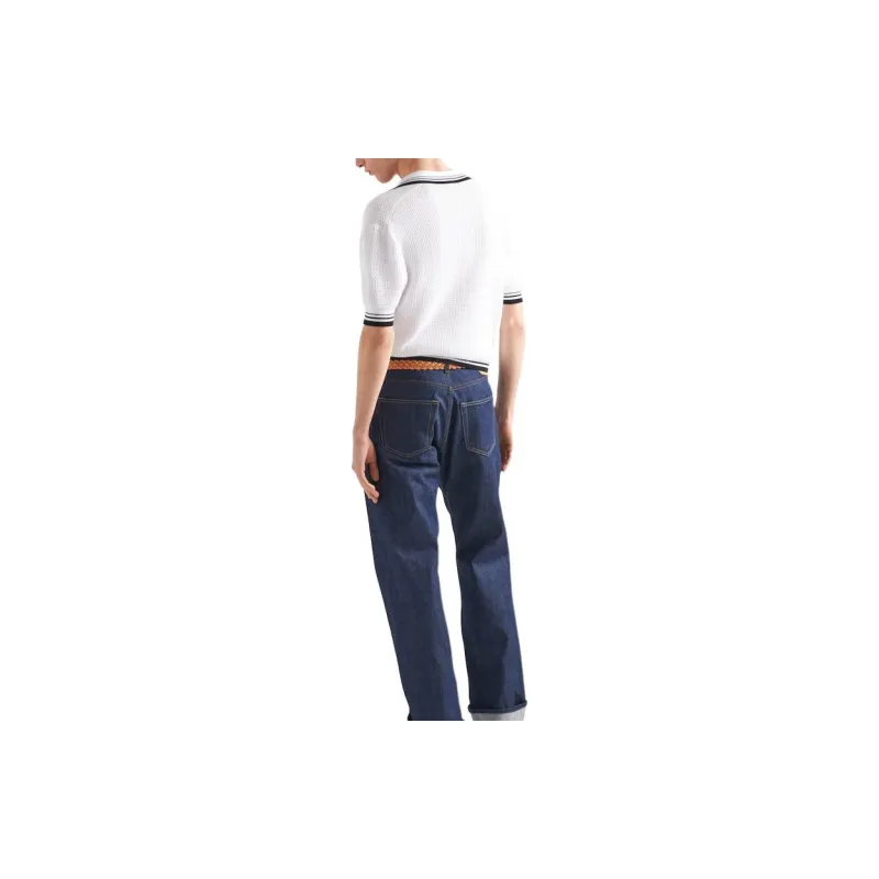 PRADA SS24 Polo Shirt Men's White-3
