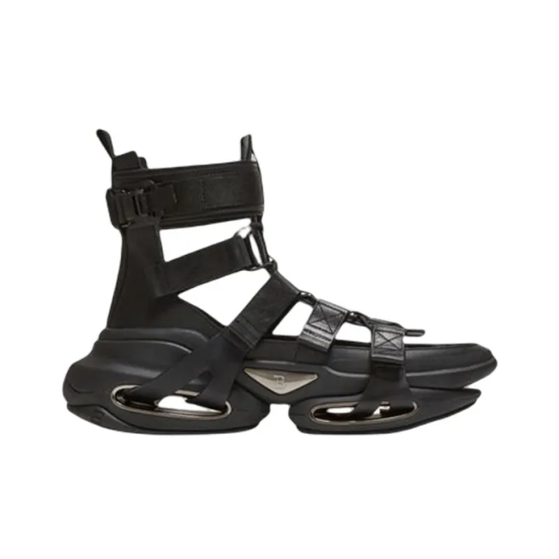 BALMAIN B Bold Strap Sandals Men's Black-1