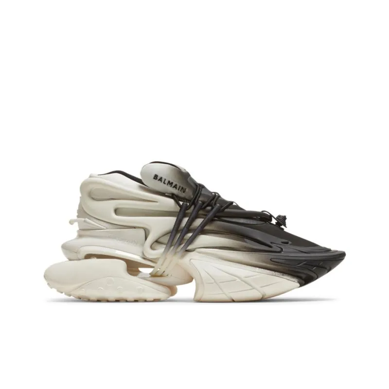BALMAIN Unicorn Low 'White Black Gradient'-1