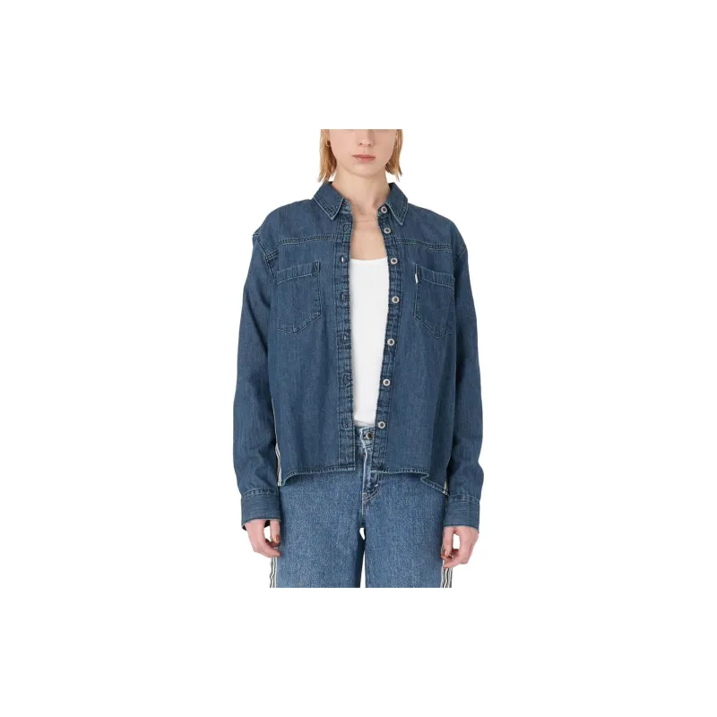 Levis SilverTab Series Shirts Women's Blue-4