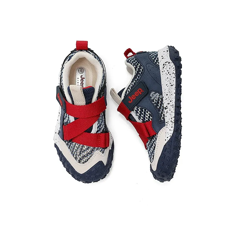Jeep Anti Slip And Wear Resistant Breathable Kids Lifestyle Shoes Dark Blue Red Kids'-7