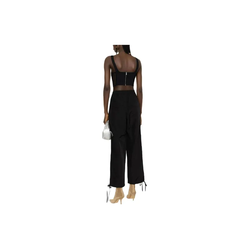 MSGM Elasticated Ankles Wide Leg Trousers-3