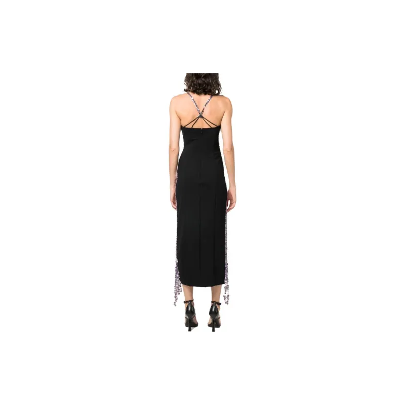 The Attico Avery Embellished Sleeveless Midi Dress-2