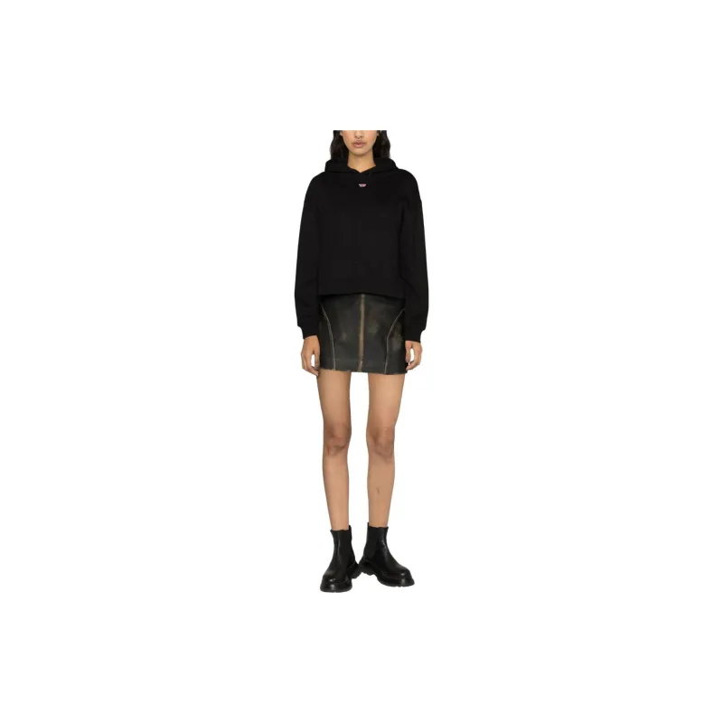 DIESEL Logo Embroidered Long Sleeved Hoodie-3