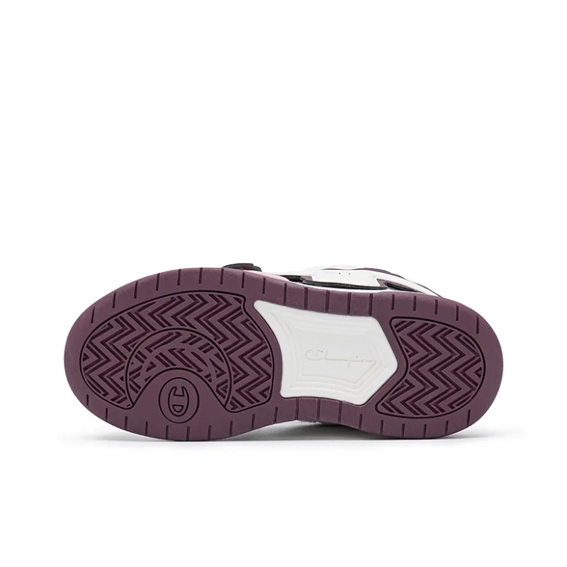 Champion Low-Top Skateboard Shoes Women's Milk White Night Brown Red-4