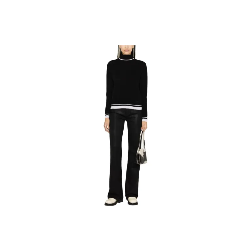 MSGM Stripe detail High neck Jumper-3