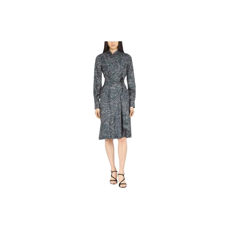 Ferragamo Abstract print Silk Shirt Dress-3
