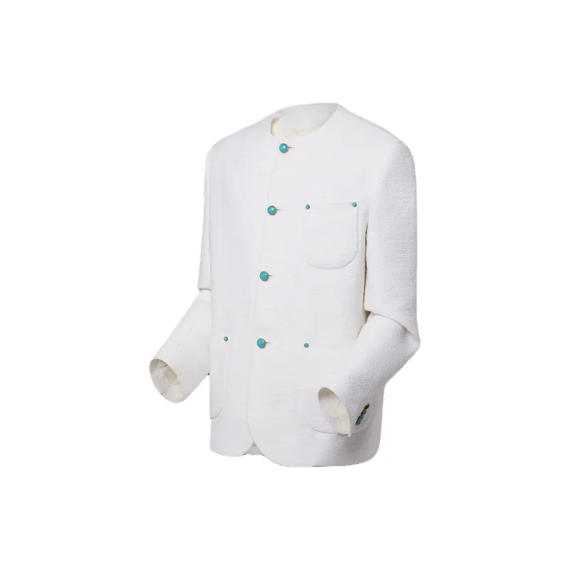 LOUIS VUITTON Chic Collarless Baby Llama And Wool-Blend Jacket-2