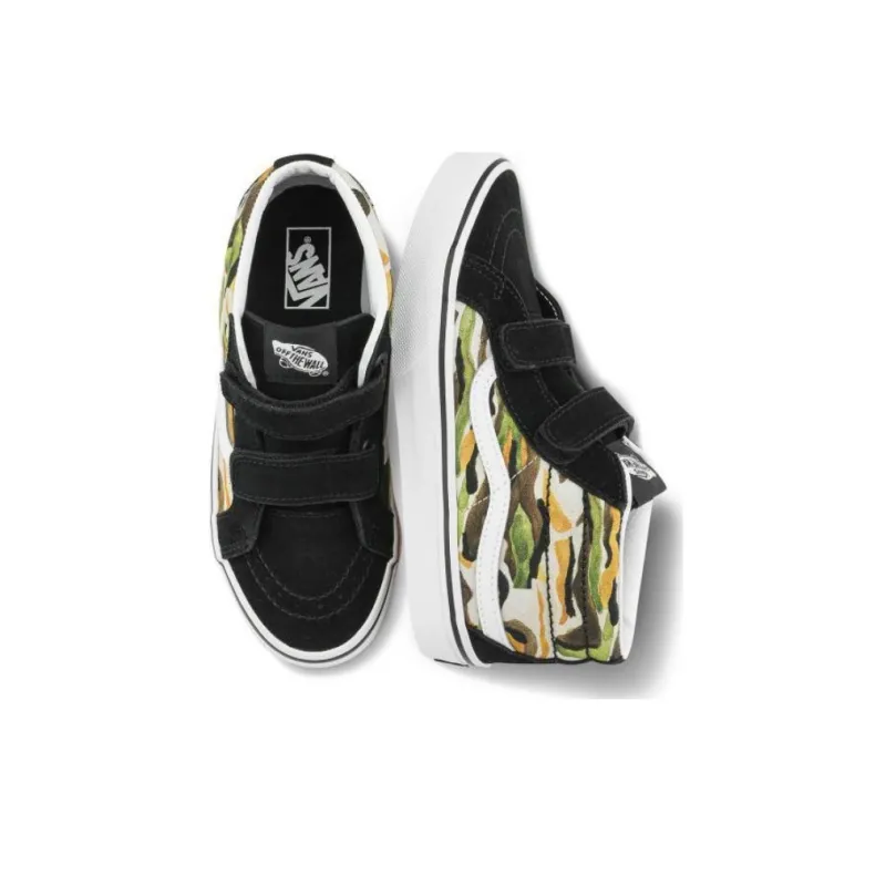 Vans Sk8  -Mid Reissue V Kids 'Painted Camo Green'-2