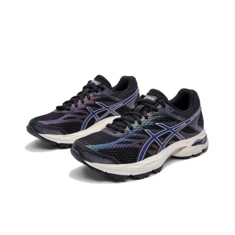 Asics Gel Flux 4 Anti Slip Wear Resistant Low Top Kids' Running Shoes Black Gray Teenagers-1