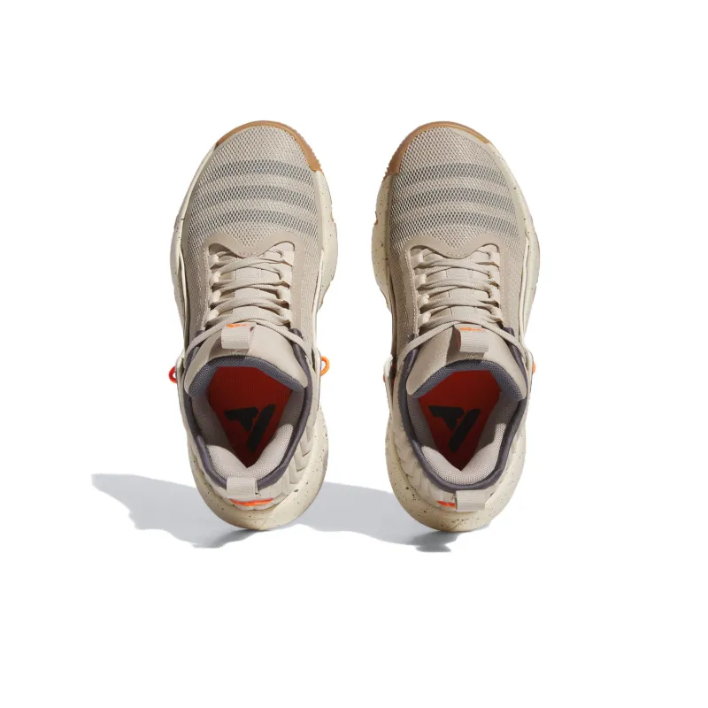 Adidas Originals Anti Slip Wear Resistant Low Top Children's Basketball Shoes Beige Kids'-4