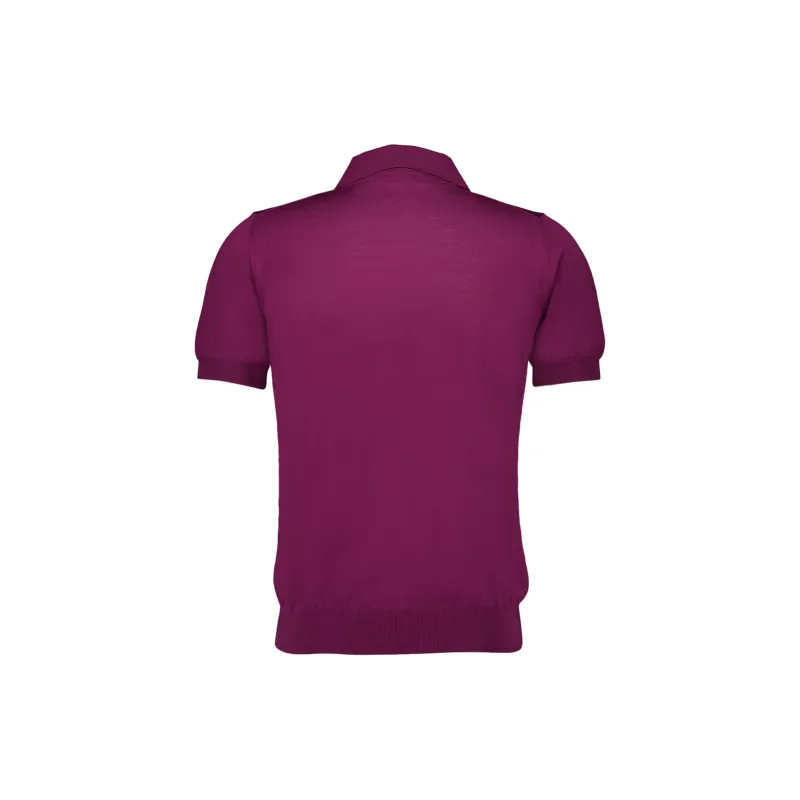 FENDI Logo embossed Wool Polo Shirt-1