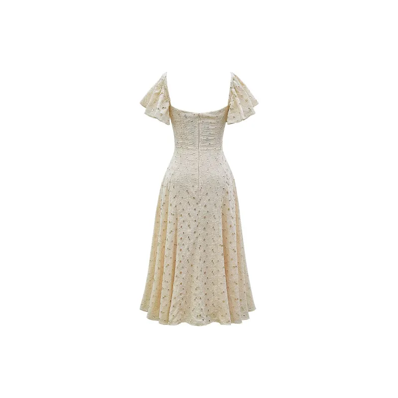 HOUSE OF CB Amaya Short Sleeved Dress Women's CREAM/Cream-1