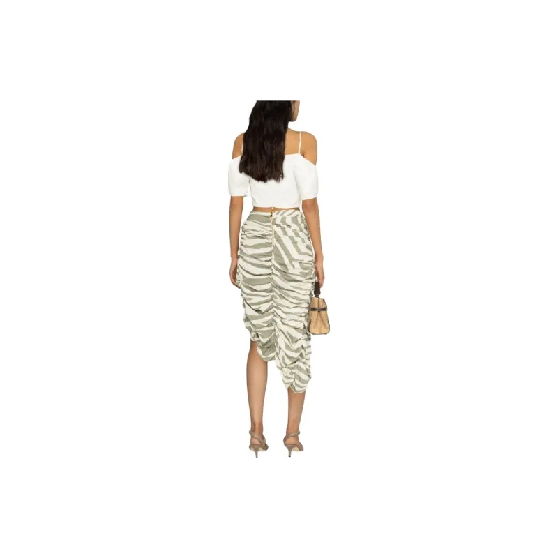 BALMAIN Zebra print Midi Skirt-3