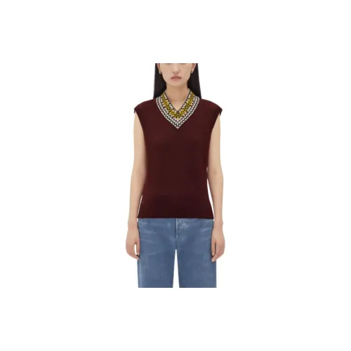 Bottega Veneta Tank Tops Women's Dark Red