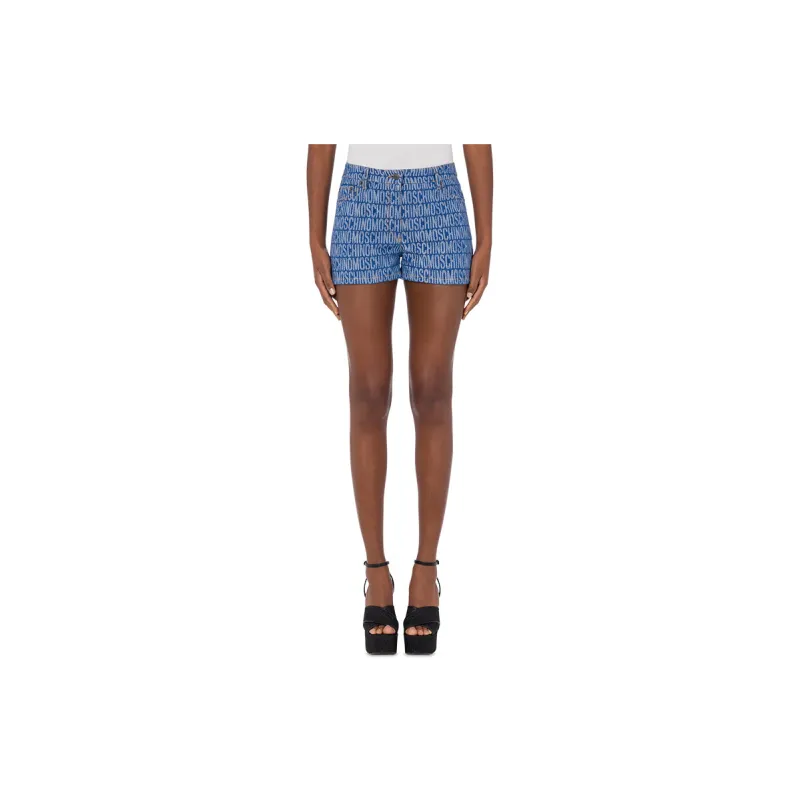 MOSCHINO Denim Shorts Women's Blue-1