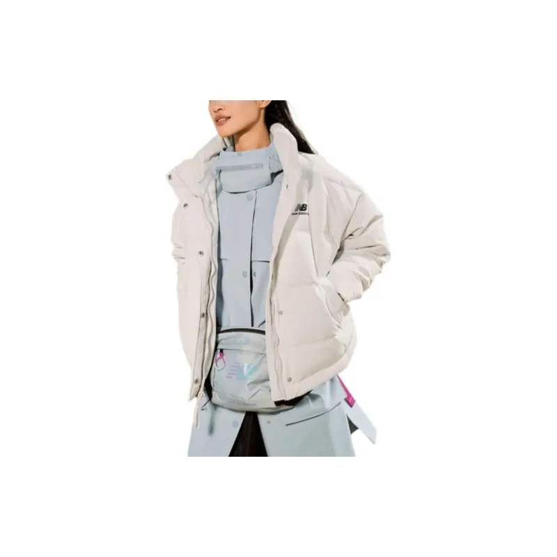 New Balance Down Jacket Women's Gray White-2