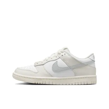 Nike Dunk Anti Slip Wear Resistant Low Top Kids' Skateboarding Shoes Gray White Teenagers