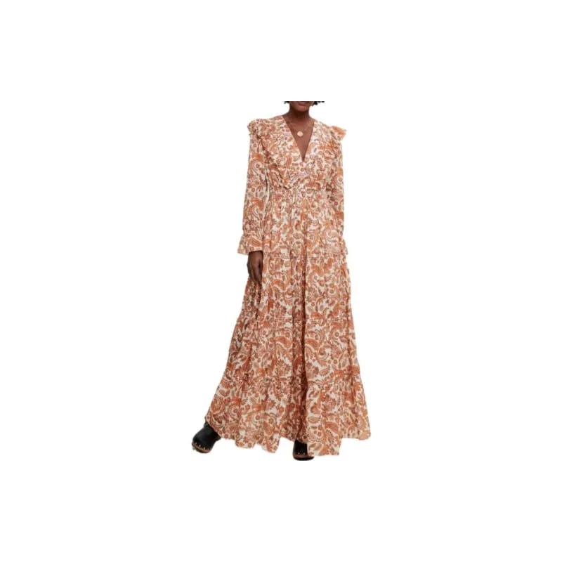 Maje Long-Sleeved Dresses Women's Orange-1