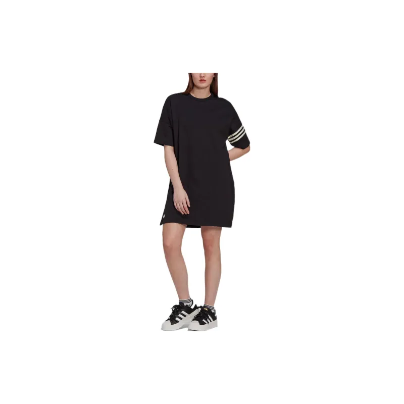 Adidas Originals Short Sleeved Dresses Women's Black-1