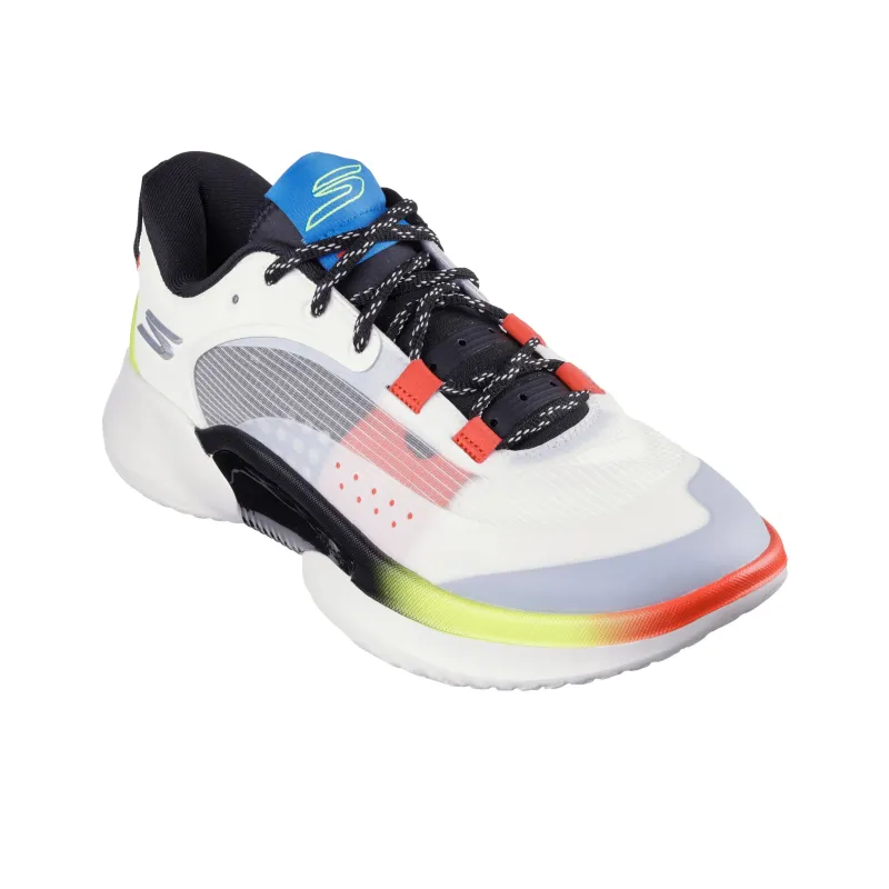 Skechers SKX Resagrip Cushioned Slip Resistant Low Top Basketball Shoes Men's White Black-3