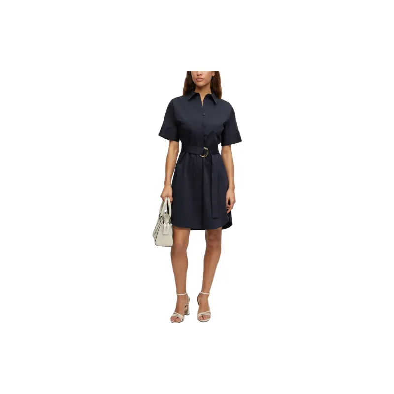HUGO BOSS Short-Sleeved Dresses Women's Dark Blue-1