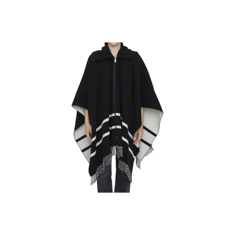 Moncler Fringed Hem Oversized Cape-3