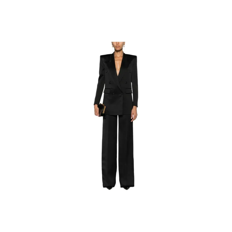 SAINT LAURENT High Waist Flared Trousers-2