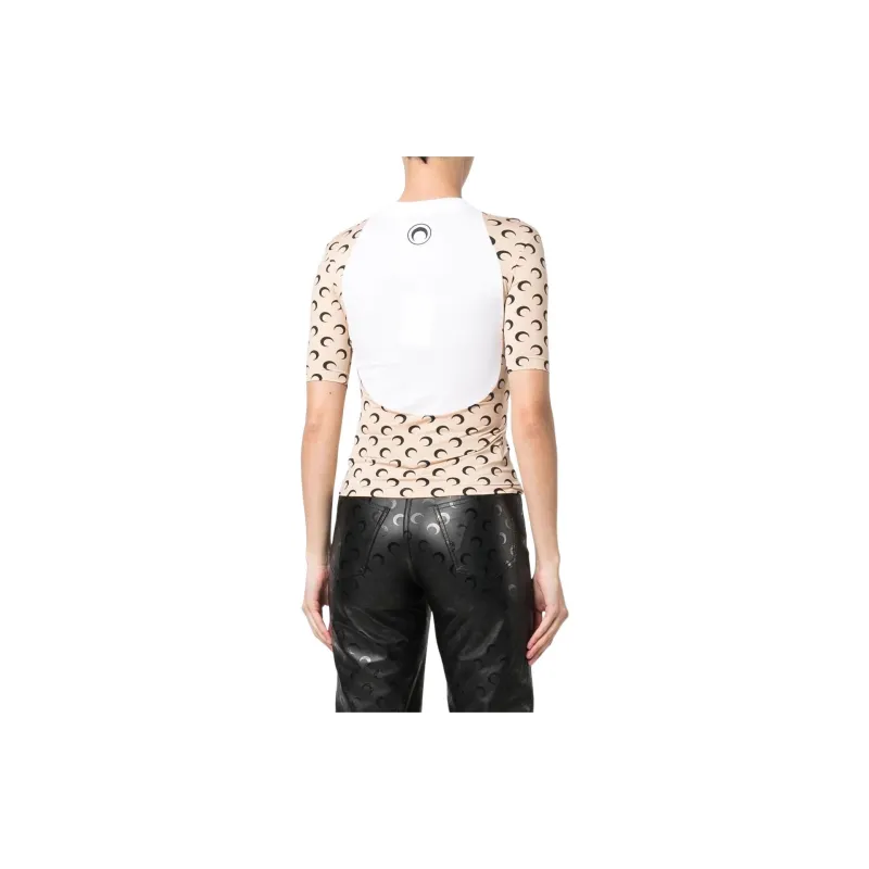 Marine Serre T-Shirts Women's White-3