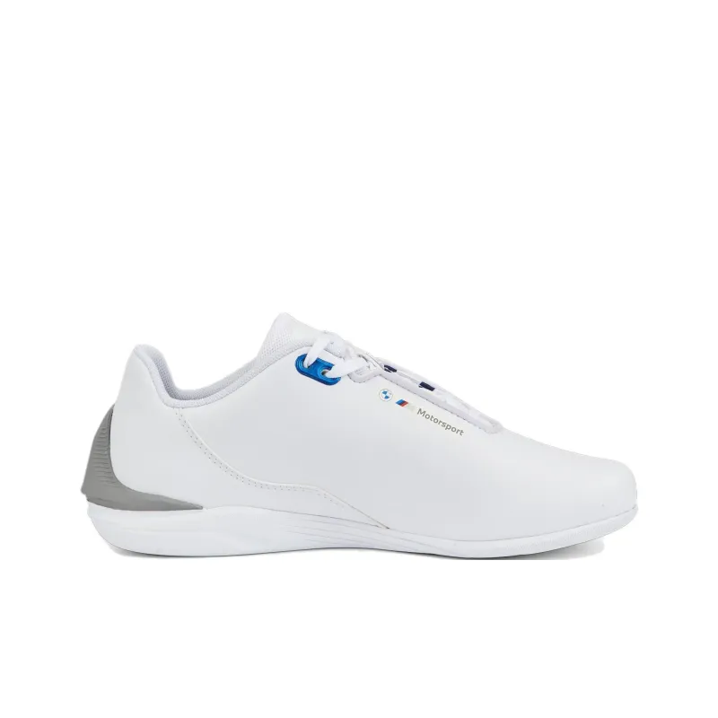 PUMA BMW M Motorsport Anti Slip Wear Resistant Kids Lifestyle Shoes White Gray Teenagers-1