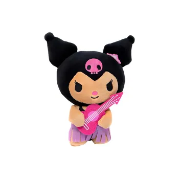 Sanrio Kuromi Hawaii Collection, Black Leather Dolls Plush Doll 18cm High