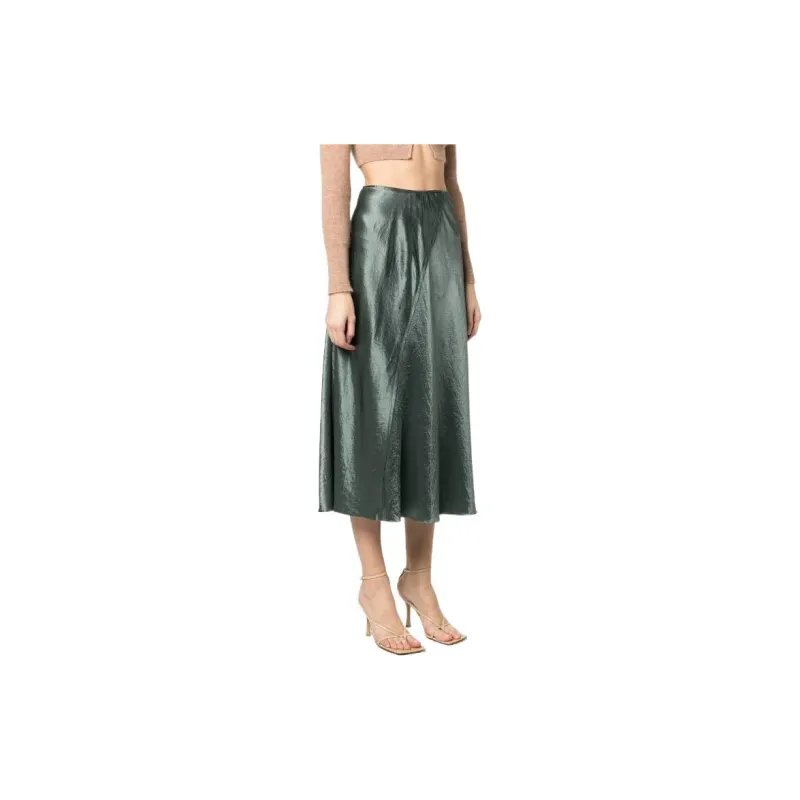 VINCE Casual Long Skirts Women's Green-3