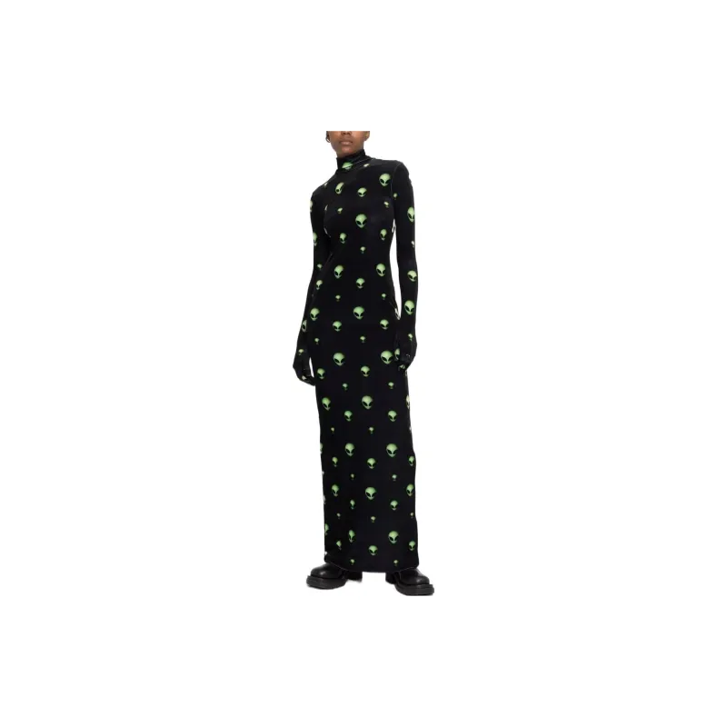 Vetements Long-Sleeved Dresses Women's Black-1