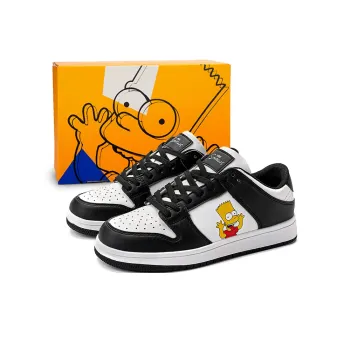 The Simpsons Skateboard Shoes Unisex Low Top Black